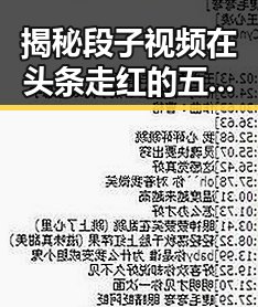 揭秘段子视频在头条走红的五大核心技巧，轻松吸引百万点击！